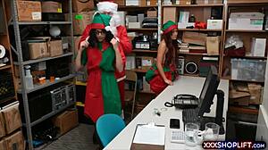 Santa Fucks Two Cute Shoplifter Teen 18+s