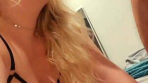 Blonde Amateur Gives Intense Blowjob and Backshots