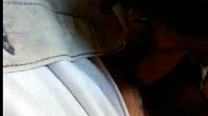 Ebony mulata performs oral and anal in POV scene