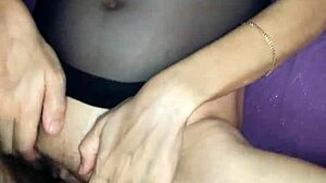 Slender beauty with big tits laid on her back and spread her legs