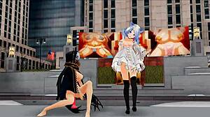 Mmd Damsel And Futanari Sing And Dance In Anime Style