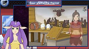 Avatar azula showers with four elements trainer part 21 😏 voyeur peeks at rough cartoon sex in bathing scene