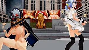 Mmd Damsel And Futanari Sing And Dance In Anime Style