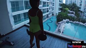 Thai Wife's WORKOUT Turns Into a QUICKIE Blast! POV Action Unfolds Fast!