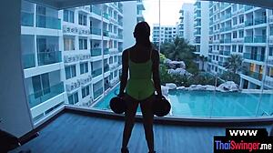 Thai Wife's WORKOUT Turns Into a QUICKIE Blast! POV Action Unfolds Fast!