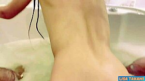 Lisa Takami teases her stepbrother's massive cock in naughty fun.