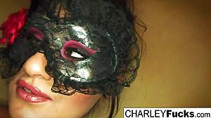 charley chase in sexy lingerie, masturbating her pussy and tits