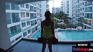 Thai Wife's WORKOUT Turns Into a QUICKIE Blast! POV Action Unfolds Fast!