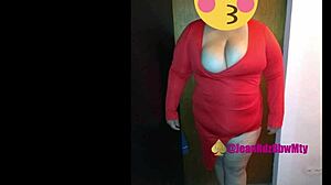 Halloween 2022 with latina bbw in lingerie.