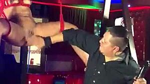 Mexican woman masturbates intensely with machine on desk until climax