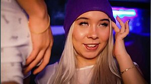 Colombian blonde pulls out her man's cock and sucks it passionately on webcam for you.