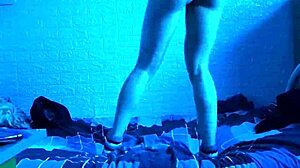 Sexy girl does sensual dance exciting herself showing pussy on webcam