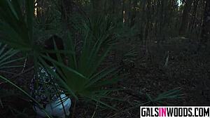 Petite innocent teen Michelle Martinez gets humiliated by ranger's big cock outdoors