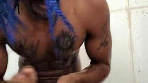 Chubby newbie cums deliciously in bathroom pov!