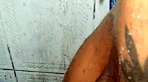 Chubby newbie cums deliciously in bathroom pov!