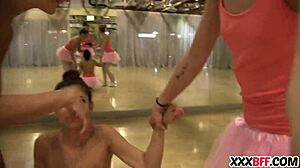 Punishing the Newbie Ballerina with Hardcore Group Action in Wild Session