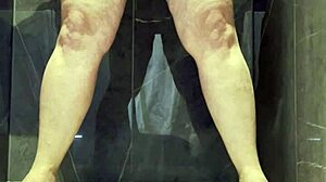 Bbw pissing nice and slow in morning shower