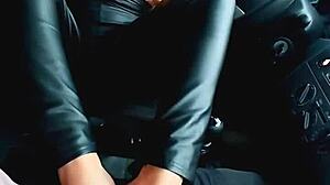 Latina Taxi Girl Sucks Cock for Foot Massage