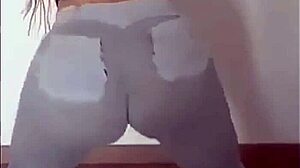 my neighbor in spandex, moving her body seductively