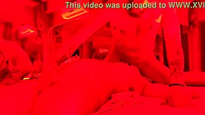 Fucking my slutty wife publicly in the night club red room.