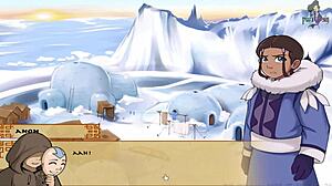 this avatar hentai has the brunette lesbian giving a sexy blowjob in the four elements trainer part 3.