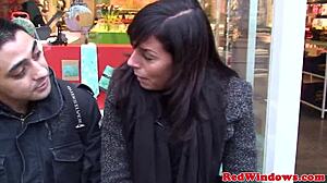 this redlight threesome features two real dutch tourists, piercing and close-up blowjobs with cumshots