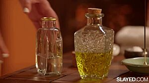 Slayed sexy blonde Jazmin licks every inch of Vic's hot bod, fingering her pussy and rimming in lingerie