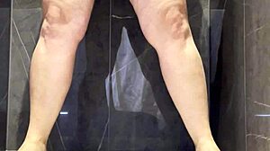 Bbw pissing nice and slow in morning shower