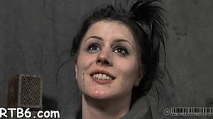 these amateurs are bound and fucking in a hardcore bdsm session