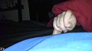 Sarah gives a casual handjob to cock in narrative