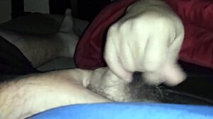 Sarah gives a casual handjob to cock in narrative