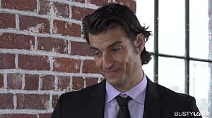 Seductive blonde Casca Akashova gets messy cumshot