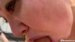 Mature Woman Demonstrates Superior Oral Skills on Her Knees