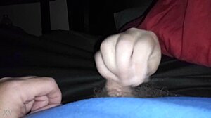 Sarah gives a casual handjob to cock in narrative