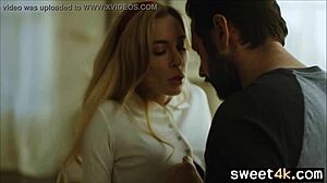 Older stepsiblings share intimate bedroom moments together