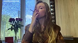 jerk off now while i smoke my cigarette, russian goddess commands