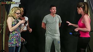 Milfs tease cocks in clothed photoshoot group