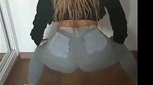 my neighbor in spandex, moving her body seductively