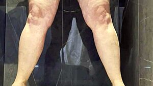 Bbw pissing nice and slow in morning shower