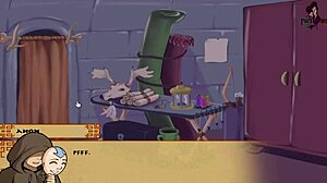 denne avatar hentai har den brunette lesbiske der giver sexet blowjob i four elements trainer del 3