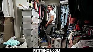 Petite 18+ teen whore in panda costume feels so wild