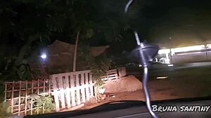 latina brunette in an intriguing interracial amateur scene with filming