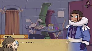 this avatar hentai has the brunette lesbian giving a sexy blowjob in the four elements trainer part 3.