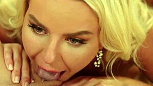 Slayed sexy blonde Jazmin licks every inch of Vic's hot bod, fingering her pussy and rimming in lingerie