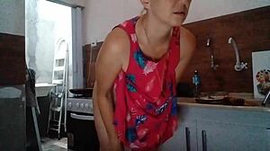 stella in the morning bedroom and kitchen cooking