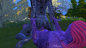 Avatar Sex Animation with Neytiri in 3D Outdoor Nature Scene
