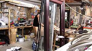 young studentin drilled hard