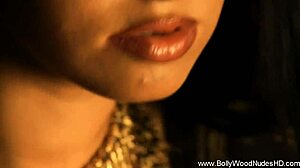 Exotic indian brunette babe teases with sensual dance moves in softcore clip