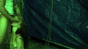 Anya Olsen Feels Intense Emotions During Rough Bisexual Gangbang in Outdoor Public Bondage Session.