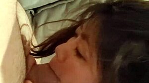 Japanese Girl Gives Intense Blowjob